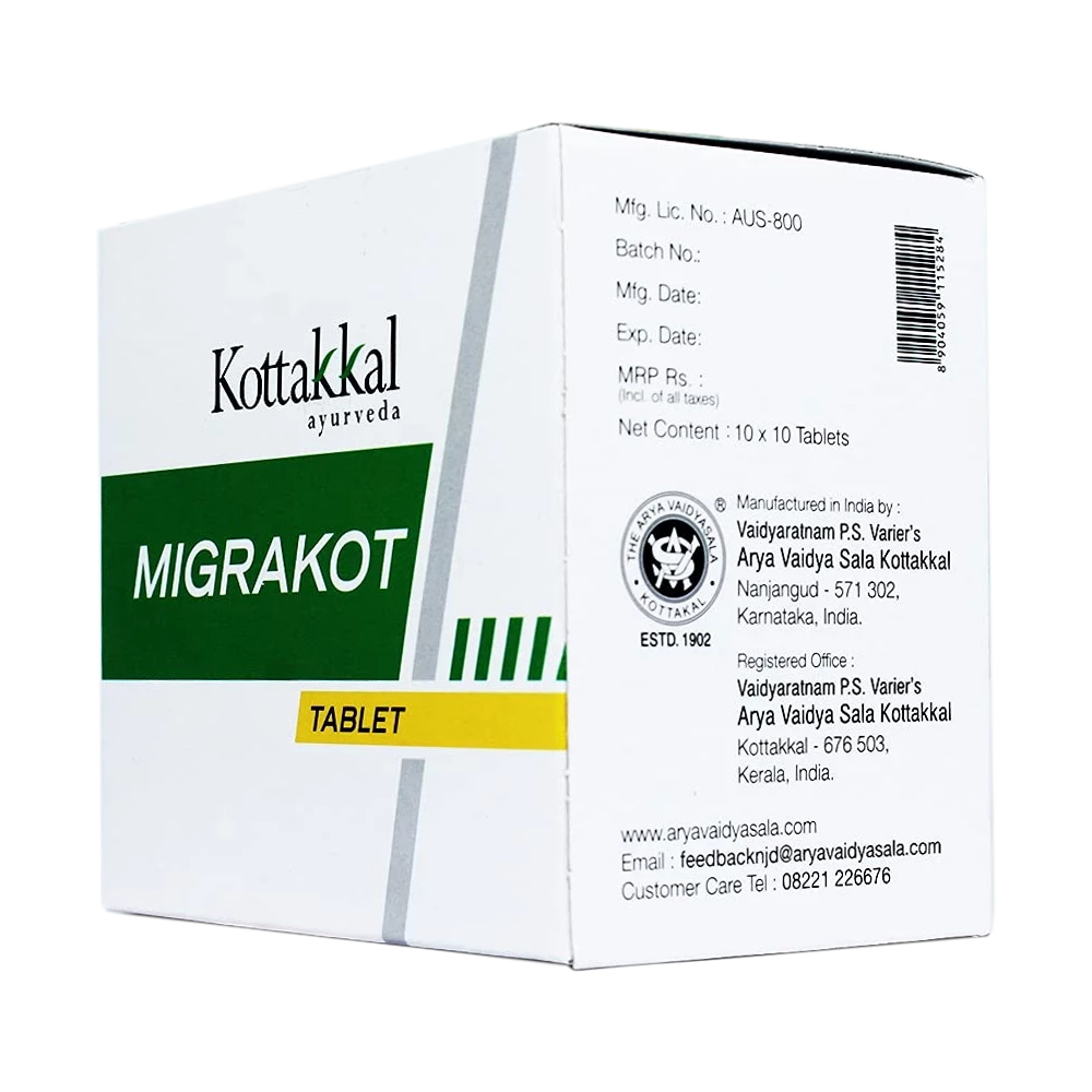 Kottakkal Arya Vaidyasala Migrakot Tablets, 100 Tablets-3.webp